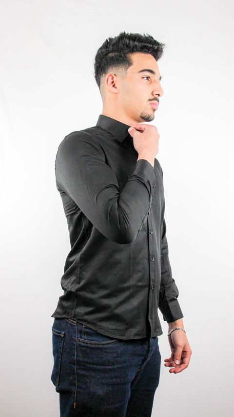 Chemises Brango Slim Fit - 12672-3 - Noir