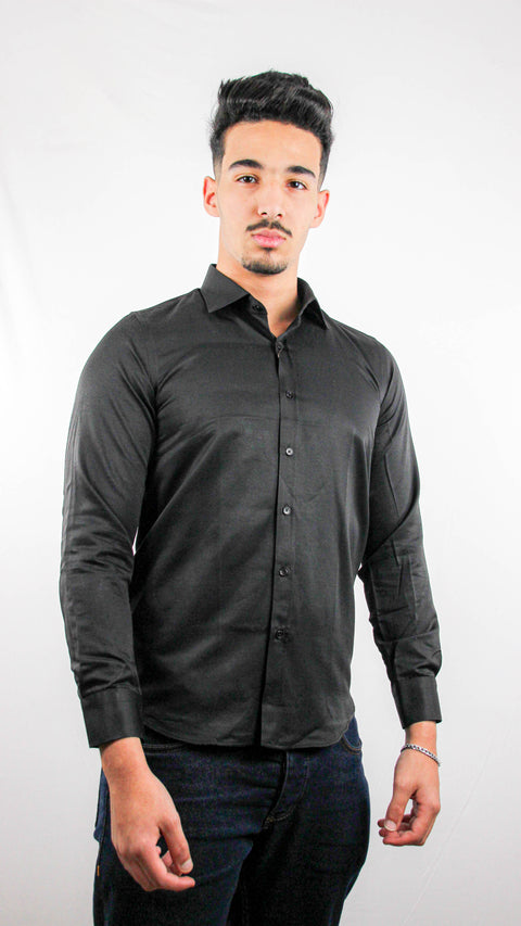 Chemises Brango Slim Fit - 12672-3 - Noir