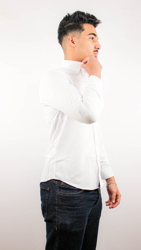 Chemises Brango Slim Fit - 12672-3 - Blanc